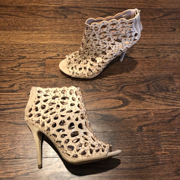 NWOT Caged Rhinestone Heels - Picture 2 of 4